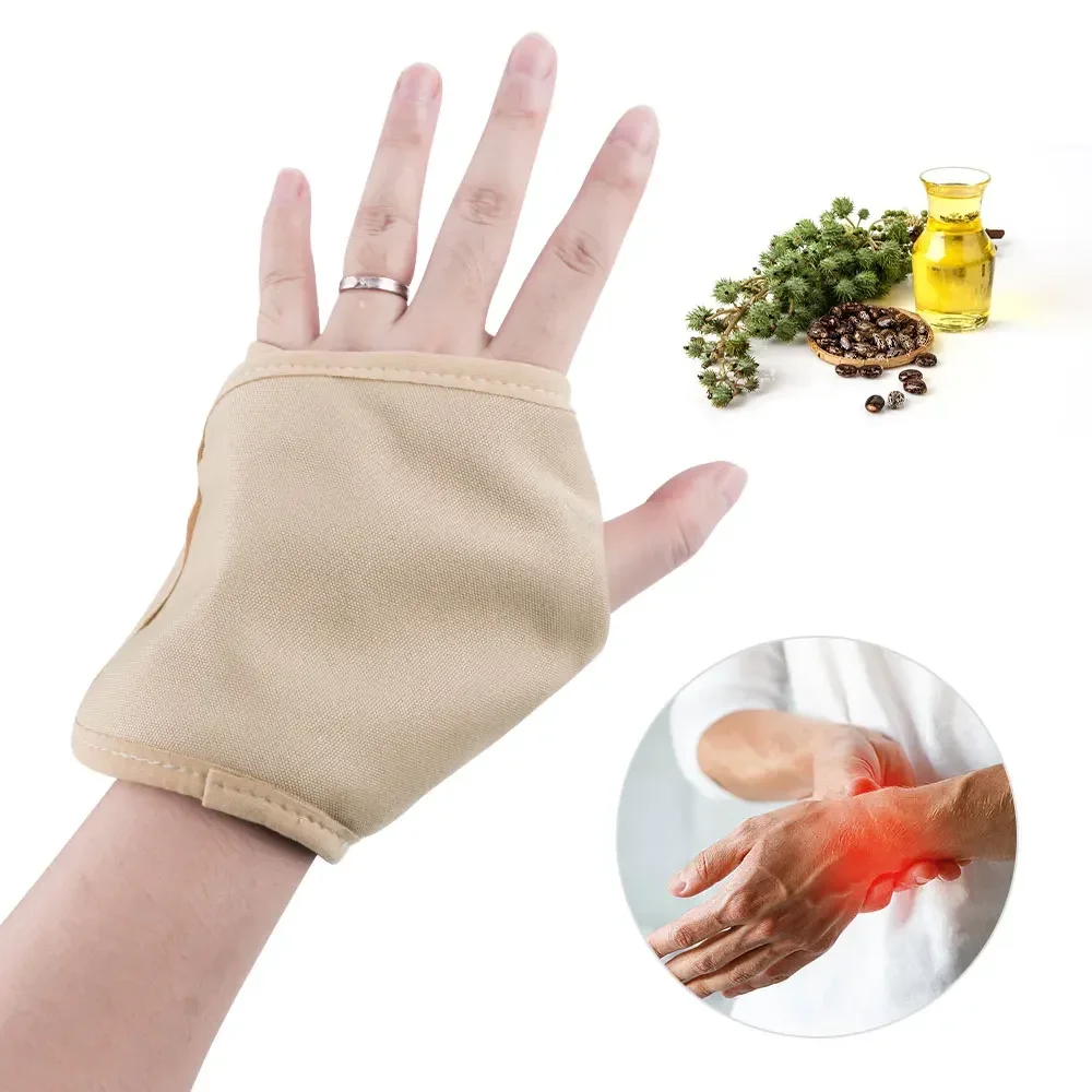 Castor Oil Packs Reusable Castor Oil Hand WrapOrganic Wrist Castor Oil Wrap Promotes Circulation Relieves Inflammation Prevent Leakage Health