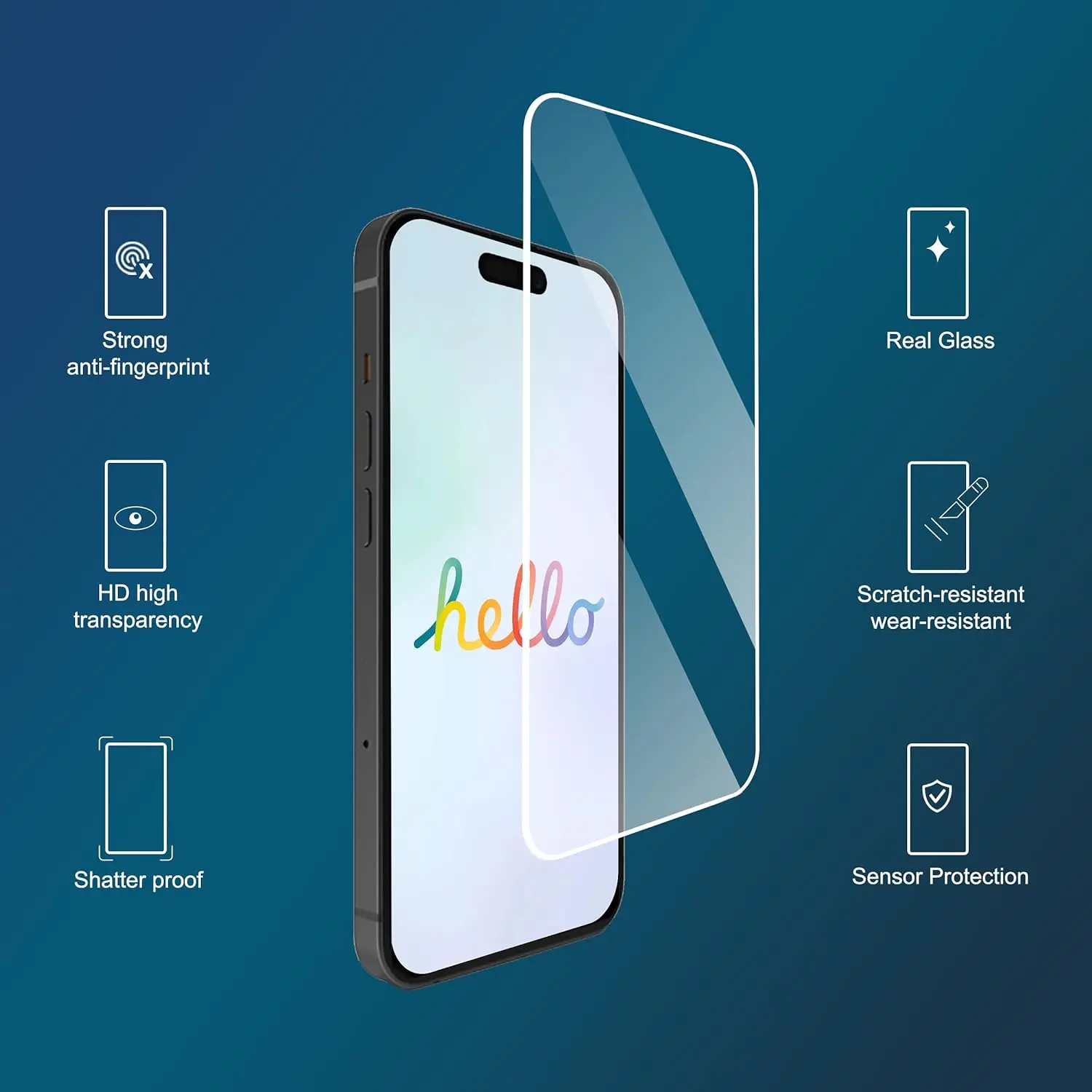 Premium Full Cover Tempered Glass Screen Protector - 3-Pack