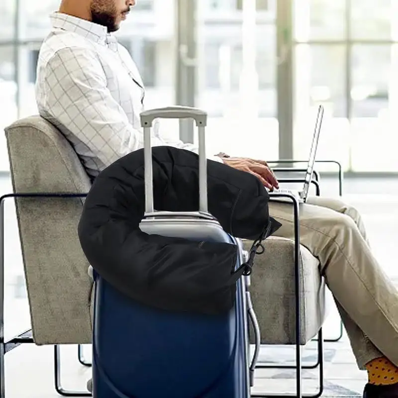 Travel Pillow Can Store Fillable Clothes Outdoor Multifunctional U-shaped Pillow portable Soft Airplane Travel Neck Pillow 5