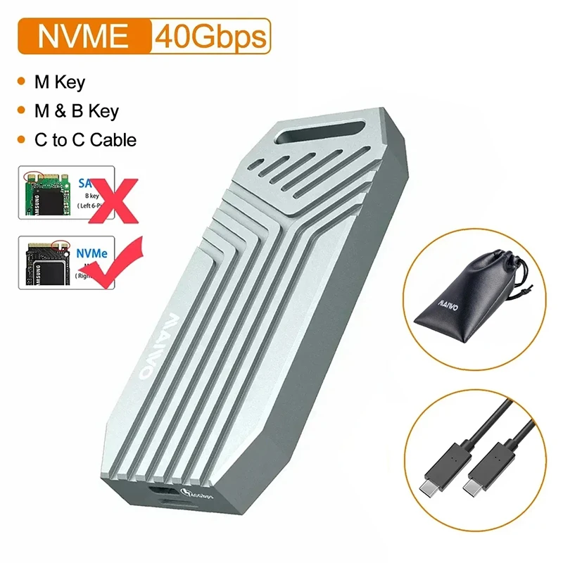 MAIWO 40Gbps USB4 アルミニウム NVMe M.2 SSD エンクロージャ