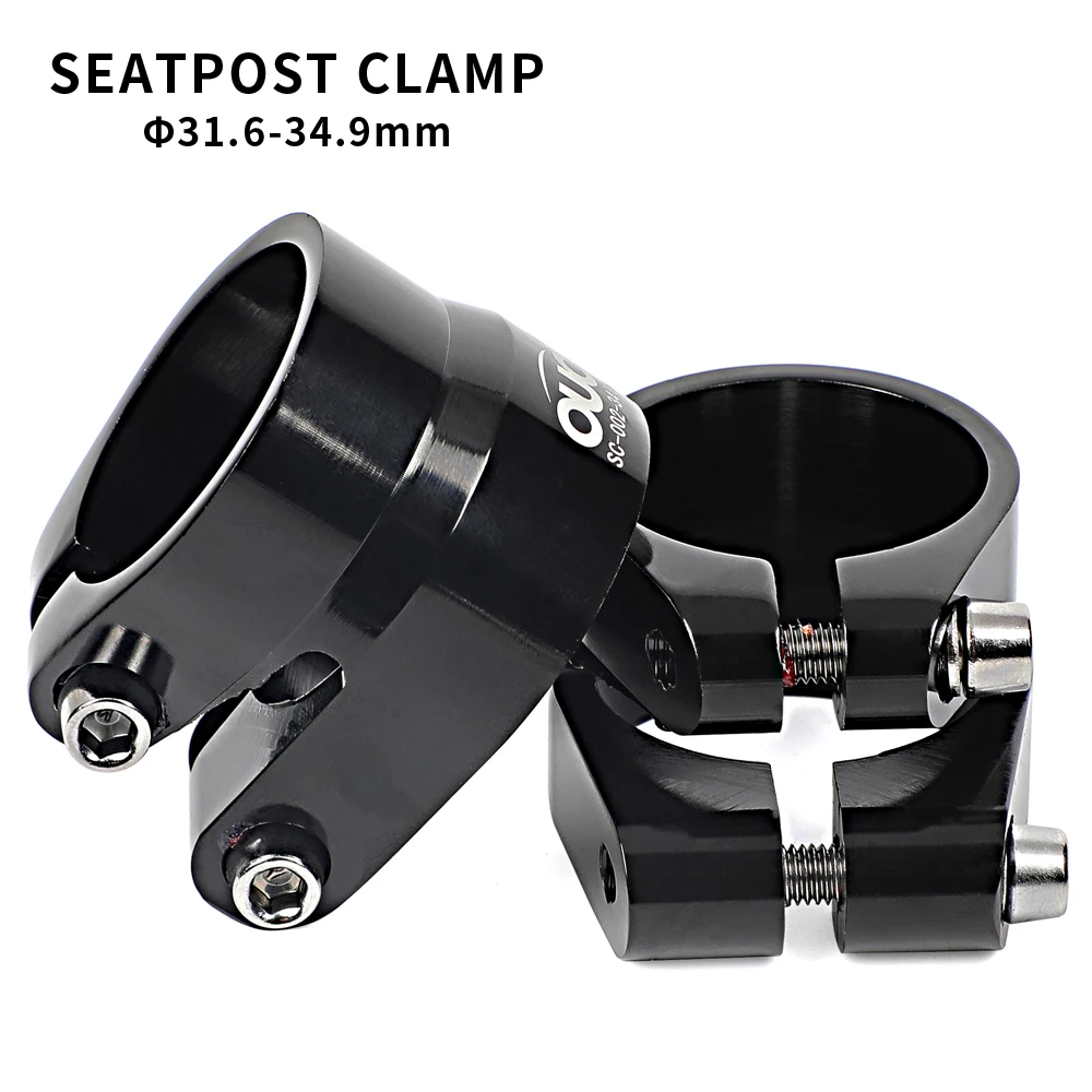 OUO Dual Seatpost Clamp MTB Road Bike Double Seat Post Clamp CNC
