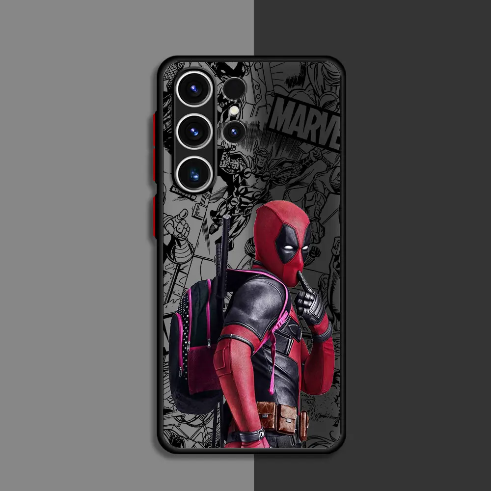 Luxury Marvel Deadpool Cover Coque Hard PC Phone Case for Samsung Galaxy S23 FE S9 S24 Plus S22 S23 Ultra S20 FE S10 Plus S21