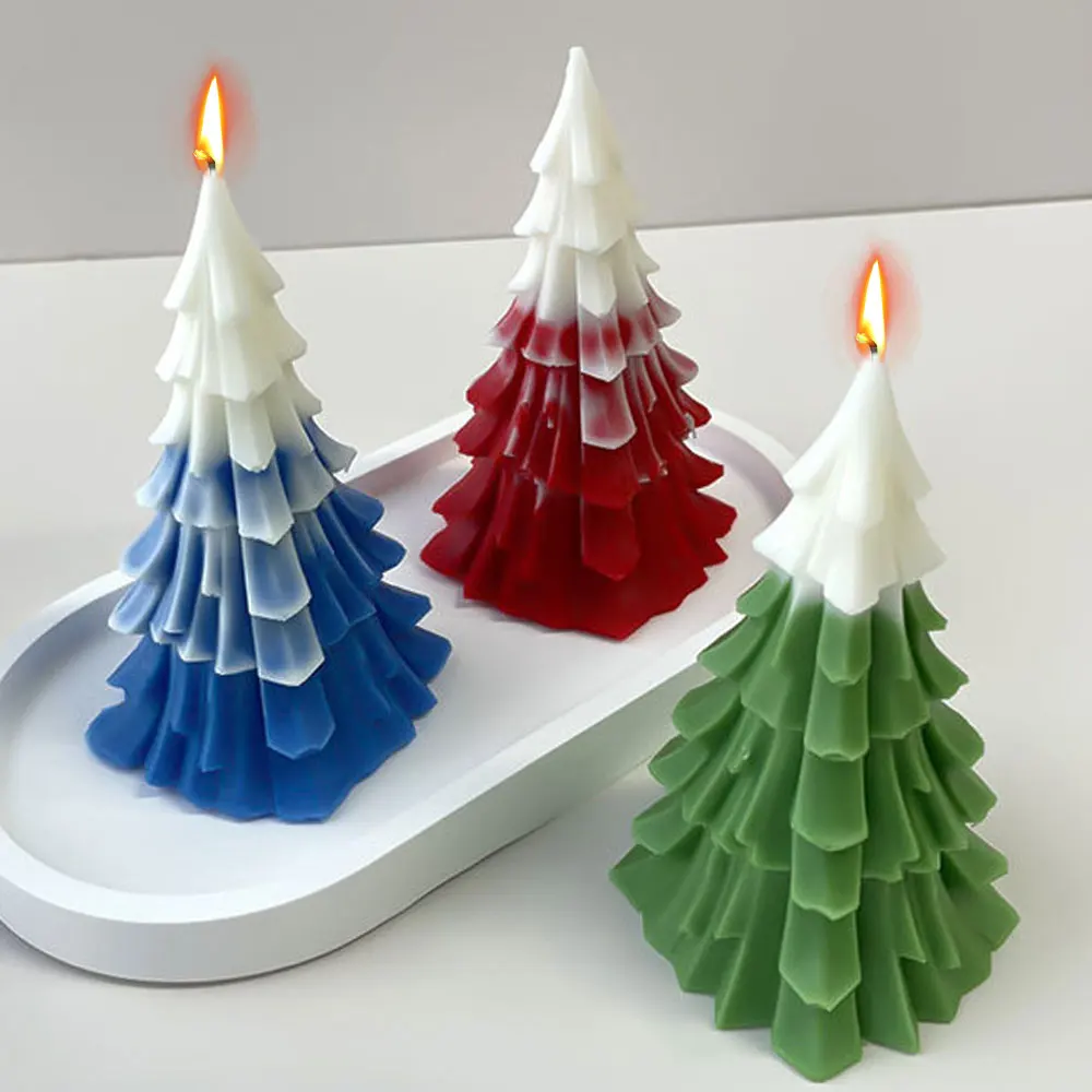 Stampi In Silicone 3D Per Candele A Forma Di Albero Di Natale, Fai Da Te, Per Sapone, Resina, Cioccolato, 10,2 X 7 Cm