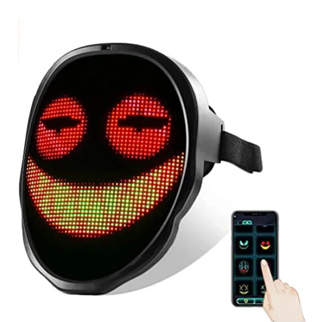 Boywithuke Led Face Changing Mask With Bluetooth Controlled App