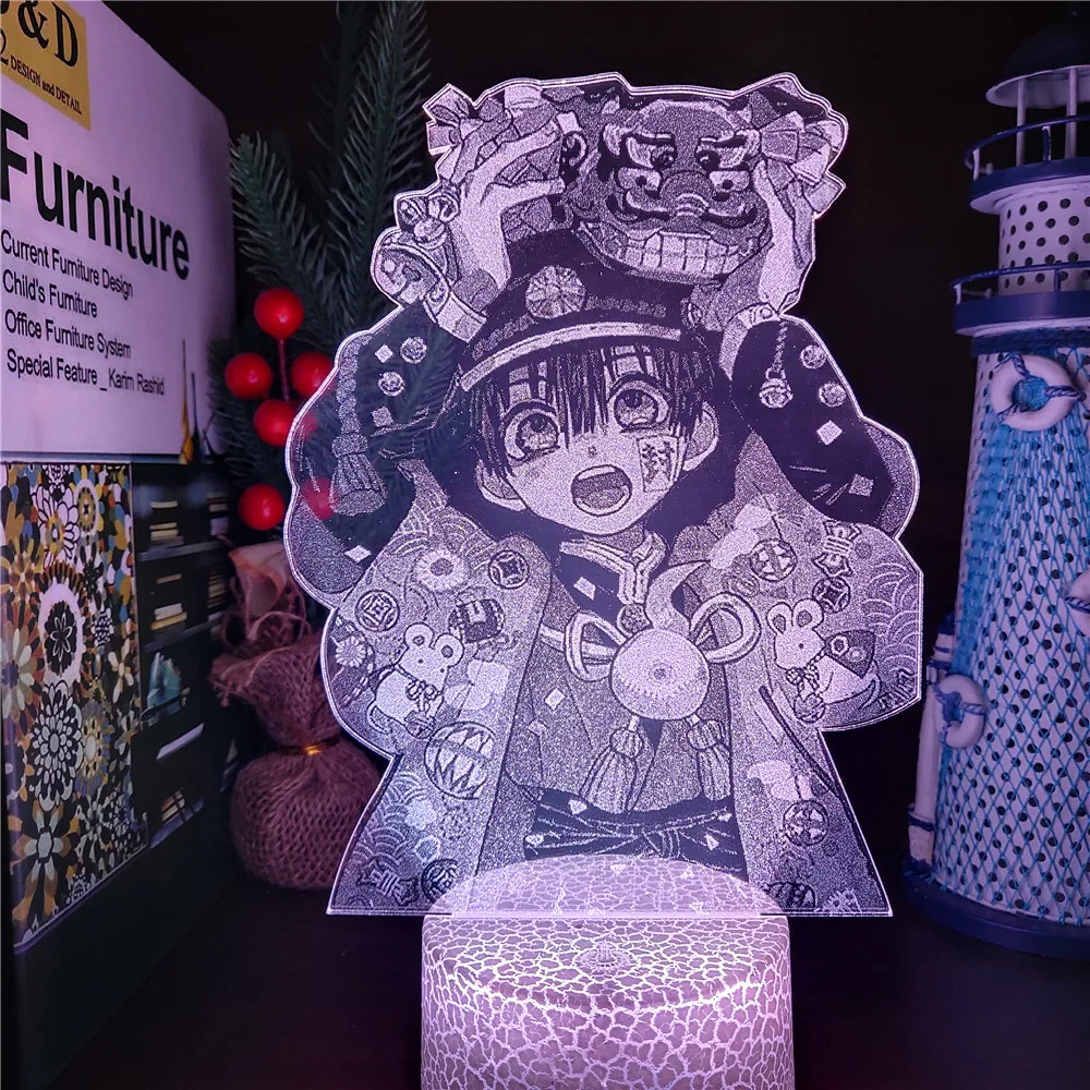 nursery night light Cartoon 3D Lamp Toilet Bound Hanako Kun Night Lights Yugi Amane RGB Manga Model Lighting Lamp Led Visual Bedroom Decor Xmas Gift candle night Night Lights