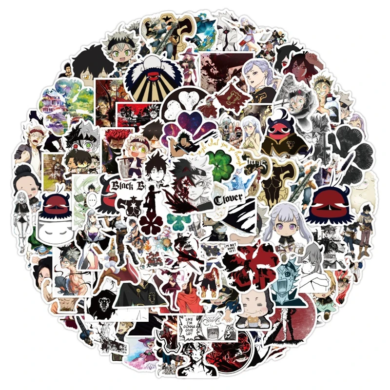 

Cartoon Anime Kawaii Black Clover Stickers for Laptop Suitcase Album Stationery Waterproof Album Decals Kids Toys Birthday Gifts