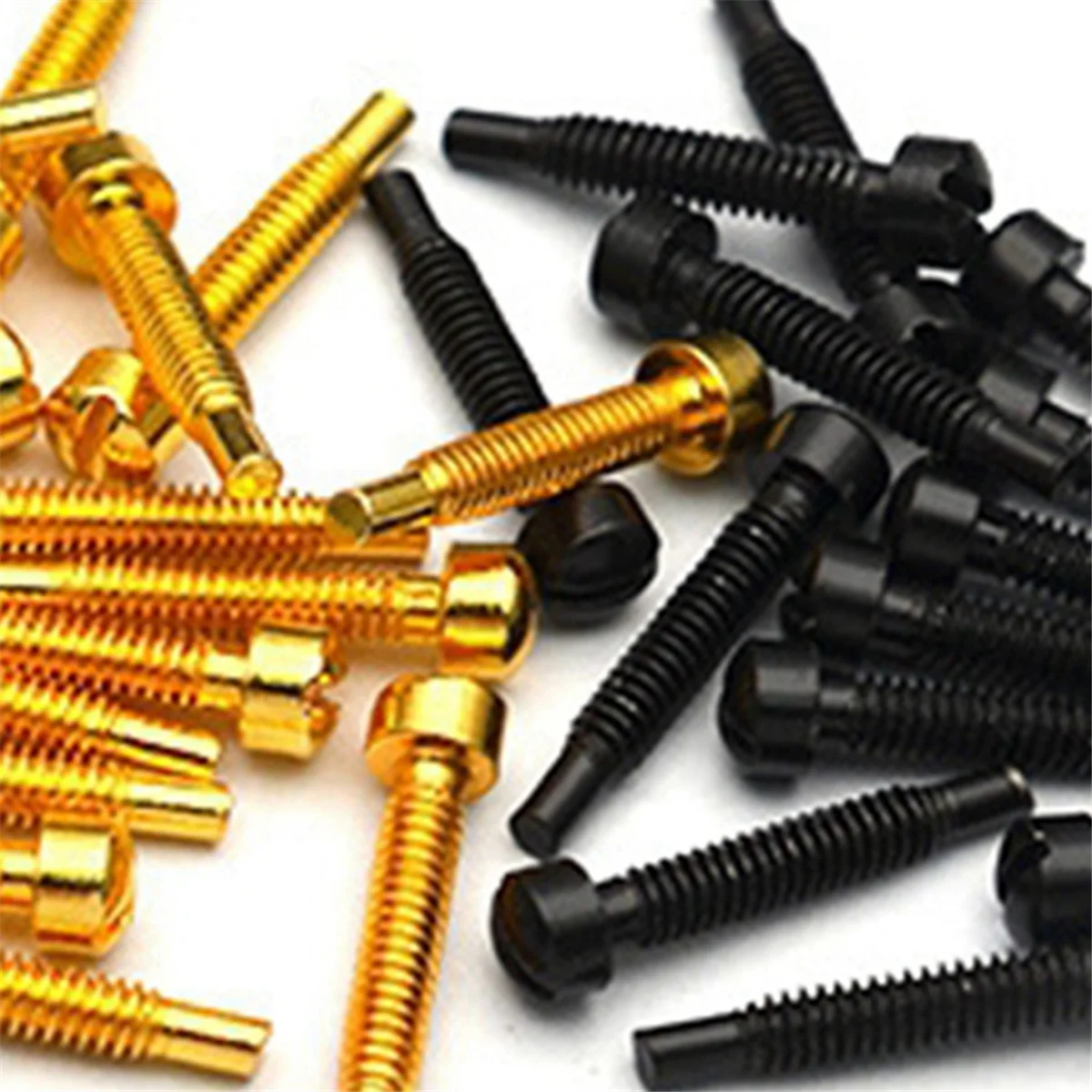 BAAU 50pcs Pickup Metal Pins-One Word-Closing 3x21MM/5.0MM (Diameter 3.0MM) Guitar Pickup Parts Screw Rods Silver