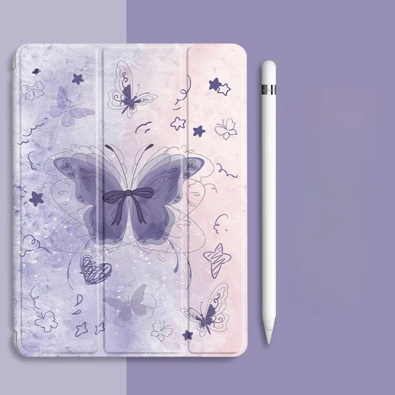 Butterfly Green Light Shadow Protective iPad Case
