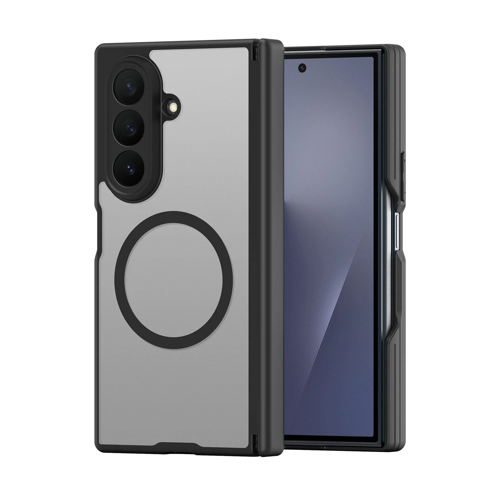 Magnetic Transparent Frosted Case with Full Protection & Anti-Slip Shockproof Design