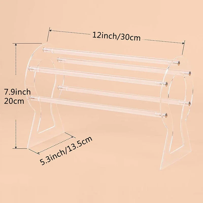ncmama Acrylic Headband Holder For Women Girls Transparent Detachable Hairbands Organizer Hair Hoop Storage Rack Display Stand