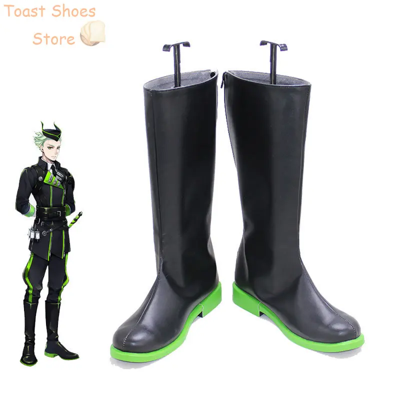 Sebek Cosplay Shoes Game Twisted Wonderland Pu Leather Shoes Costume Prop Halloween Carnival Boots Puntelli Cosplay
