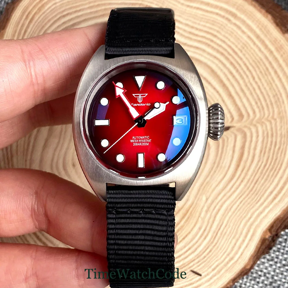 20ATM 36 MM Tandorio Steriles Schwarzes Zifferblatt NH35A
