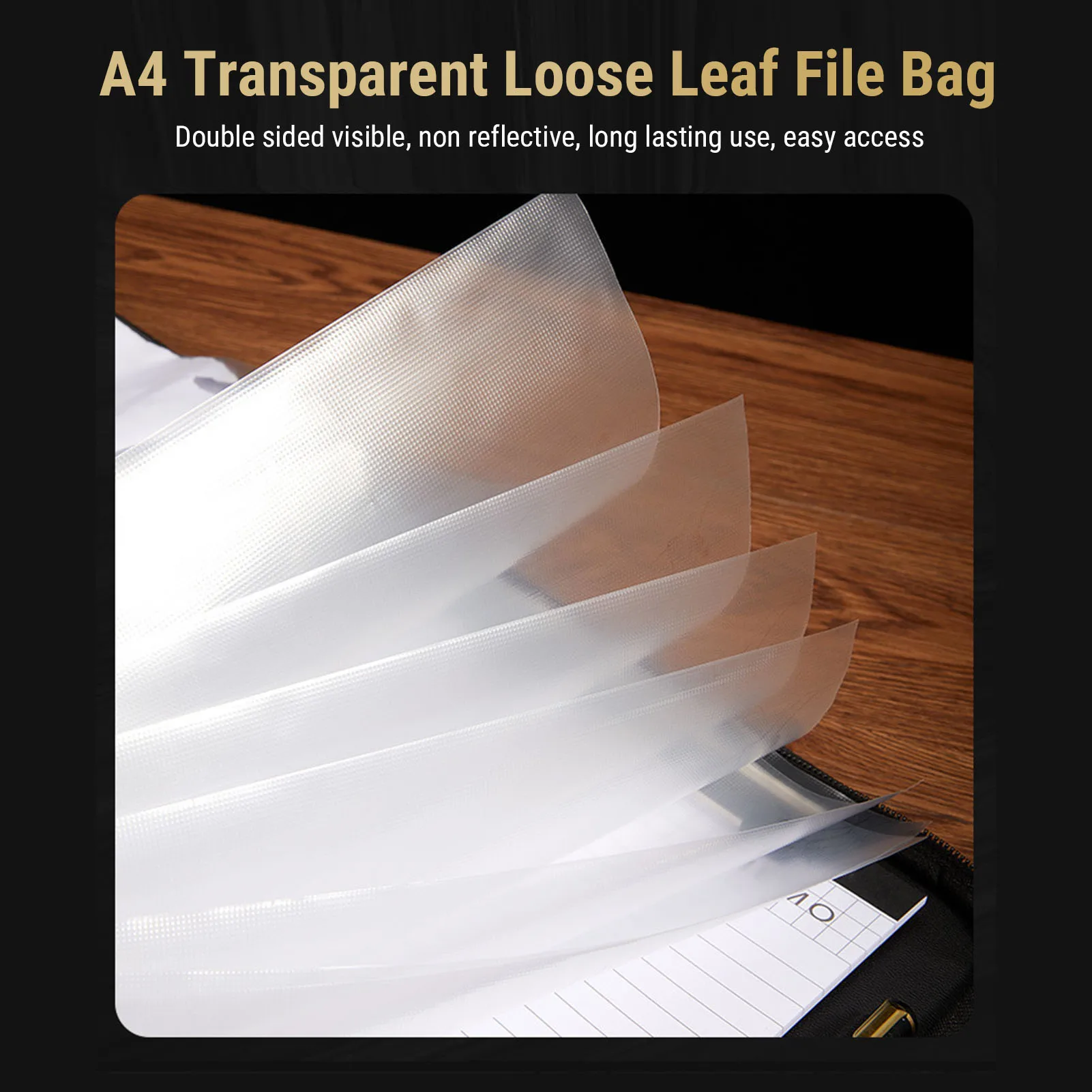 Business Portfolio with Zipper 10 Transparent File Bags PU Leather 30 Sheets Notebook 12 Digit Solar Calculator 10.1 Inch Tablet