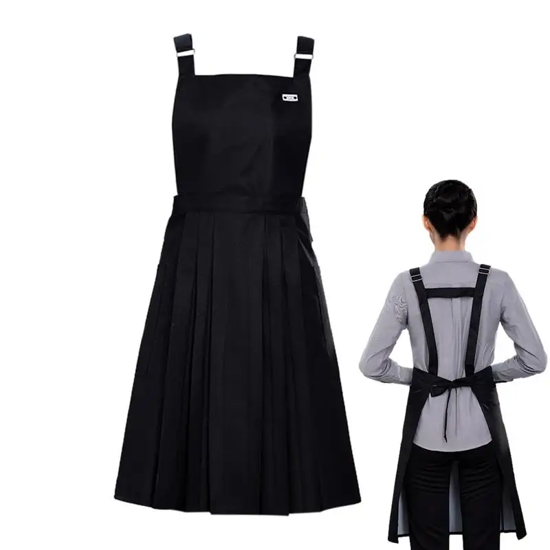 

Женские Плиссированные фартуки, современные фартуки из полиэстера, водонепроницаемые удобные для ношения, женские фартуки для цветочного магазина, маникюрного салона, пекарни