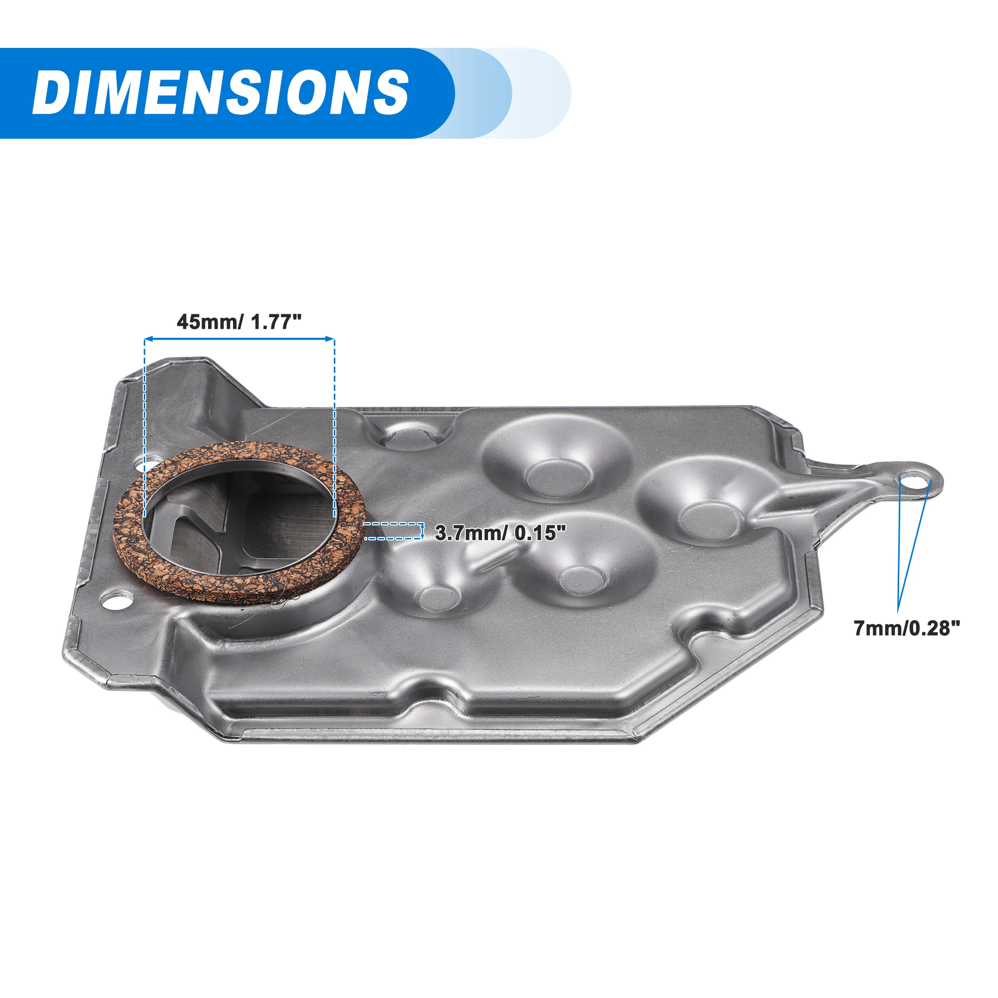 UXCELL Automatic Transmission Filter Oil Pan for Toyota Corolla LE, LE Limited 1.6L L4-Gas 1985, 1986 3533002010