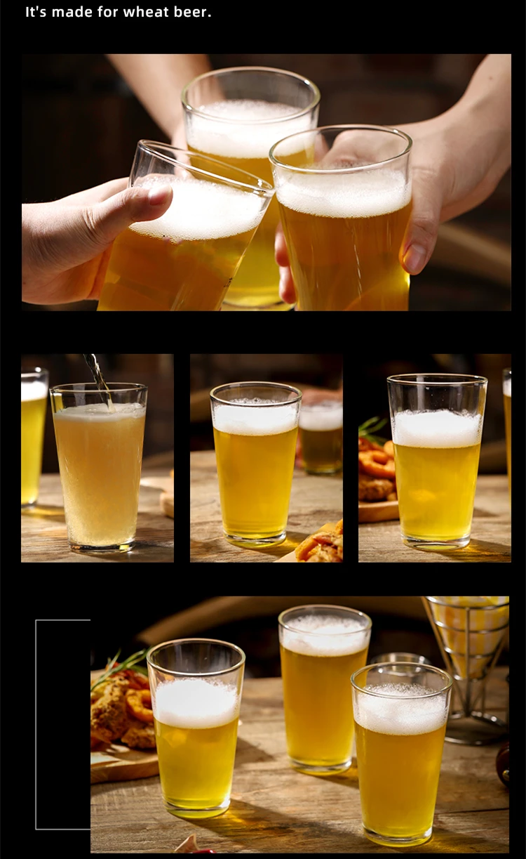 Description Picture 5 of itemAixiangru Wheat Beer Glass,American Wide Mouth Pint Glass,Juice Water Cups,Cocktail Wineglass,Bar Supplies 120ml,200ml,470ml