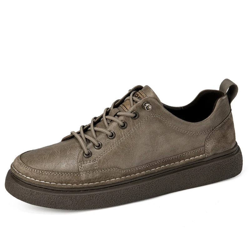 

Designer Brand Men's Oxford Shoes Thick Soled Men's Leather Casual Shoes Wear-resistant Sports Shoes Outdoor Walking Shoes