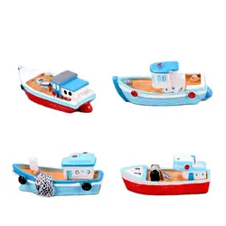 Nautical - Themed Miniature Figurine Ornament for Home and Garden Decor (4 pc)