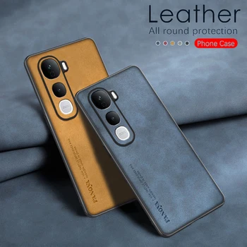 Custodia per vivo Y400 5G Proteggi lente in pelle di agnello Shell Coque Y300 Pro Y300 Cover TPU Paraurti morbido Antiurto Funda