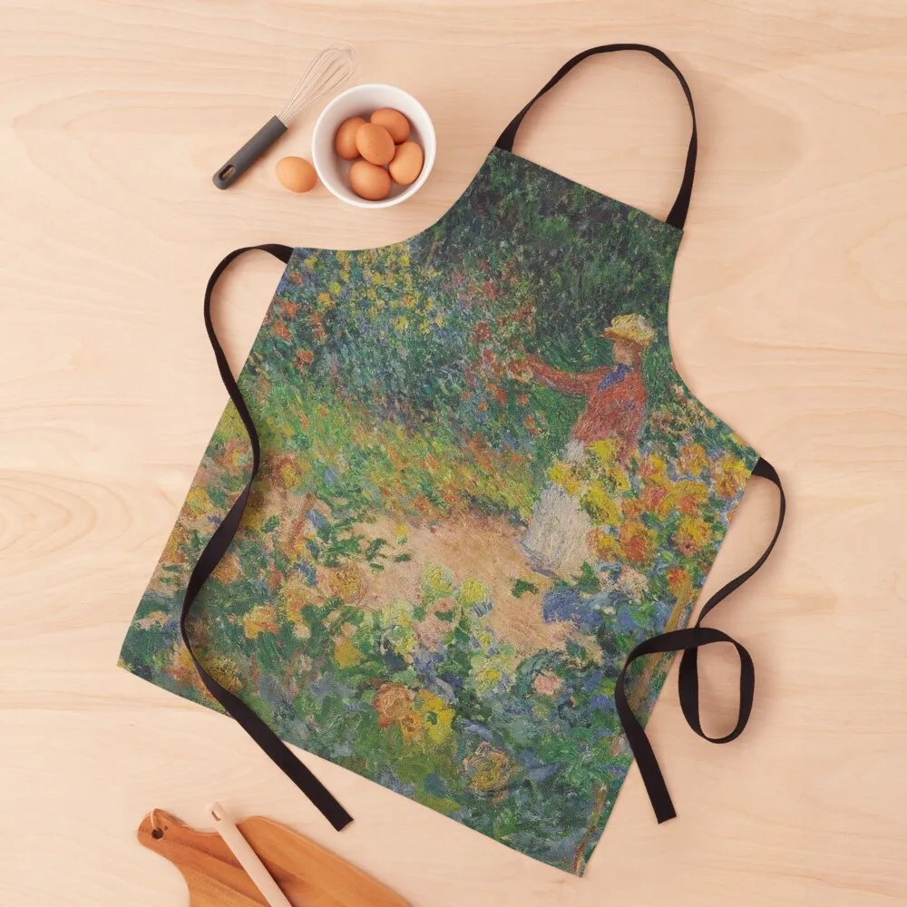 Claude Monet: Monet's Garden at Giverny,1895 Apron professional kitchen apron