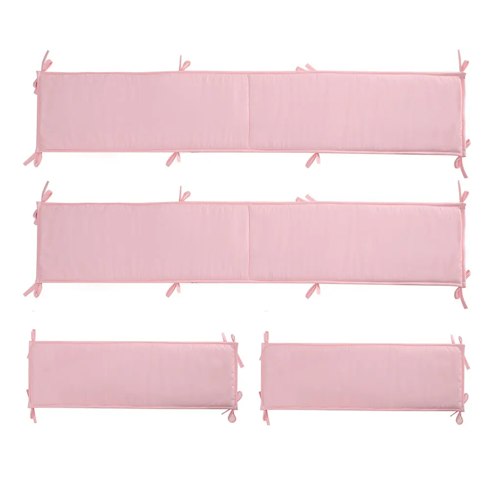 4Pcs Anti-Collision Breathable Cushioned Pads Soft Padding Baby Bed Bumpers Baby Crib Bumper Pads for Sides Padded Covers