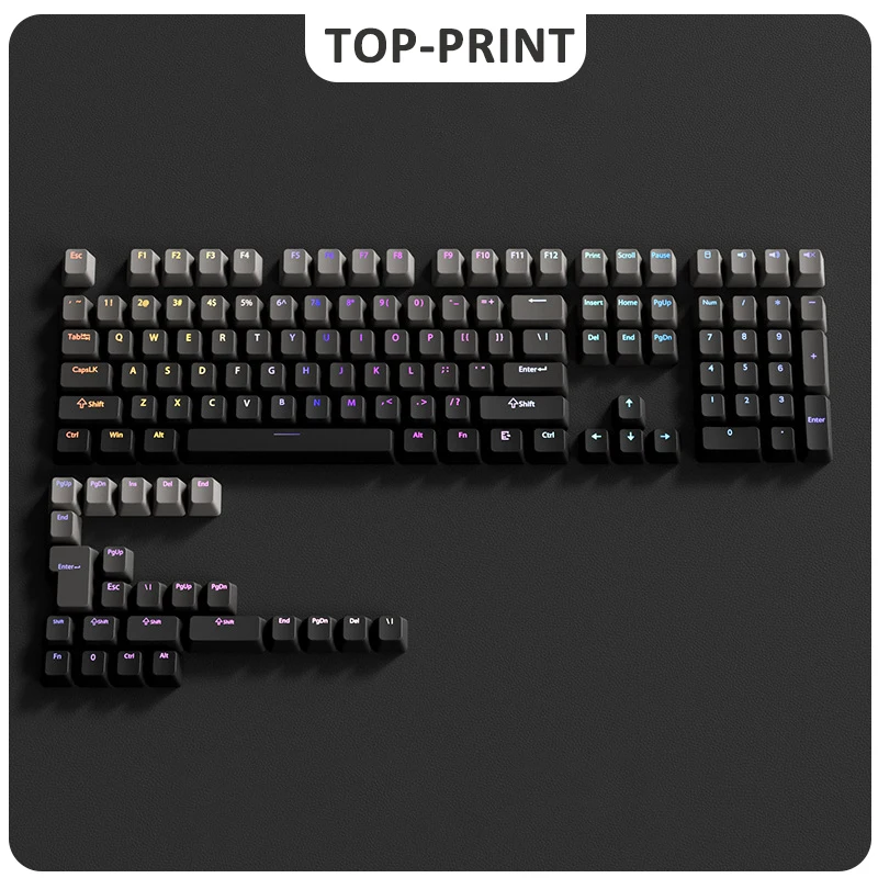 Vibrant Gradient PBT Keycaps