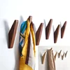 Wooden Clothes Hanger Wall Mounted Coat Hook Natural Wood Decorative Key Holder Hat Scarf Handbag Storage Hanger Bathroom Rack 1