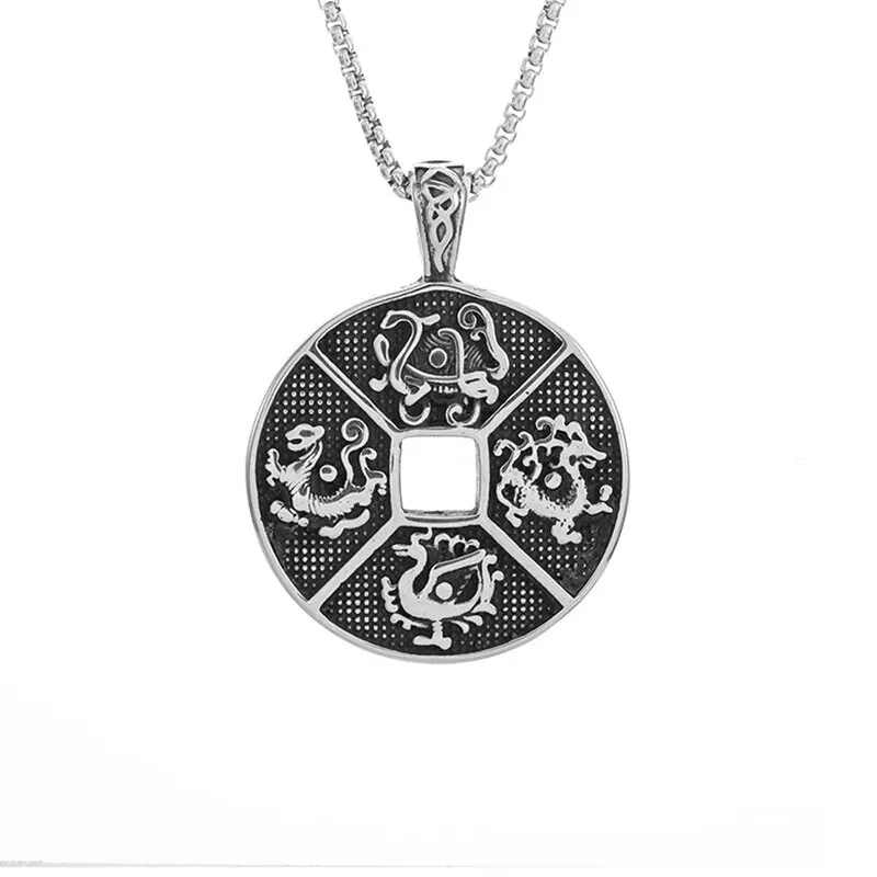 

Древние китайские четыре небесные животные, мифические существа, фэн-шуй, Имитация меди, удачная монета, коллекционный подарок