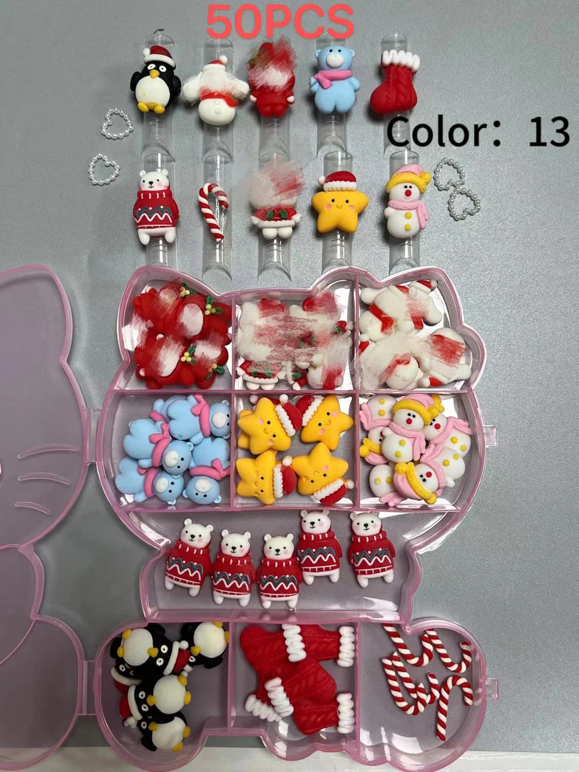 

Beauty Salon Cute Kawaii Christmas Resin Accessories Handmade Hair Clip Tea Cup Phone Case Large Nail Art Decoration Gems Charms