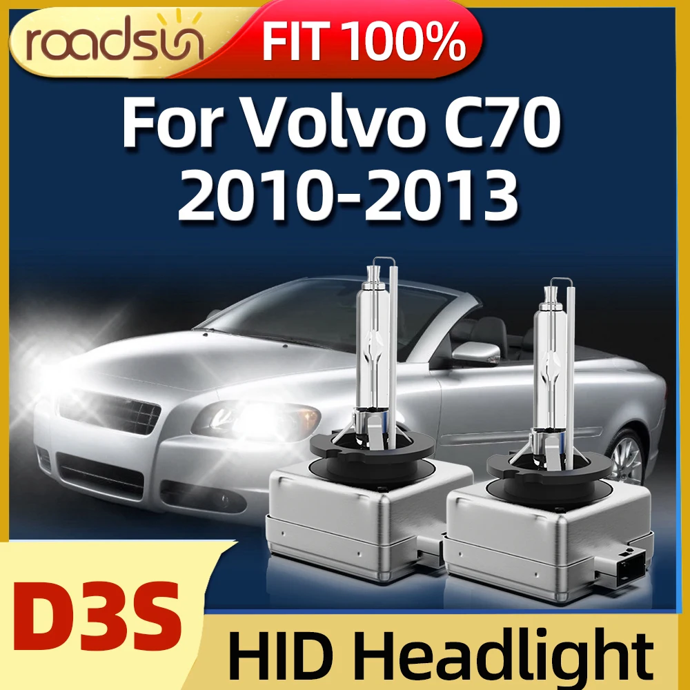 

Roadsun 35W D3S Xenon Light Bulb 6000K HID Lights Lamp Car Headlight For Volvo C70 2010 2011 2012 2013