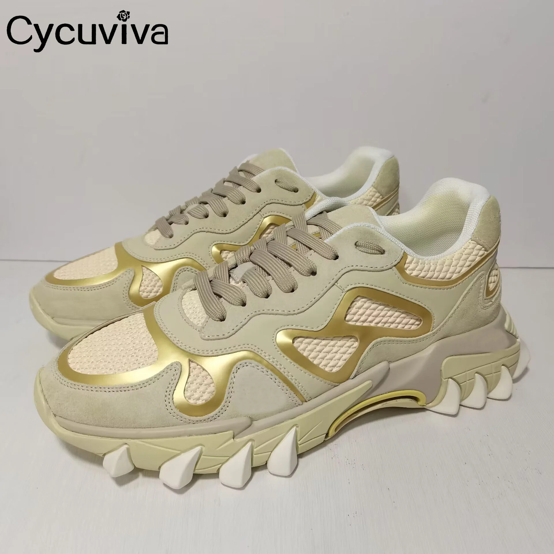 

2023 Luxury Brand Platform Sneakers Women Men Thick Sole Flat Casual Shoes Lace Up Airmesh Daddy Shoes 2023 Lover's Runner Shoes