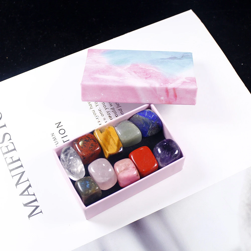 Natural Tumbled Stone  Mix Rock And Quartz Rose Bead Chakra Healing Crystal Irregular Polishing Amethyst Home