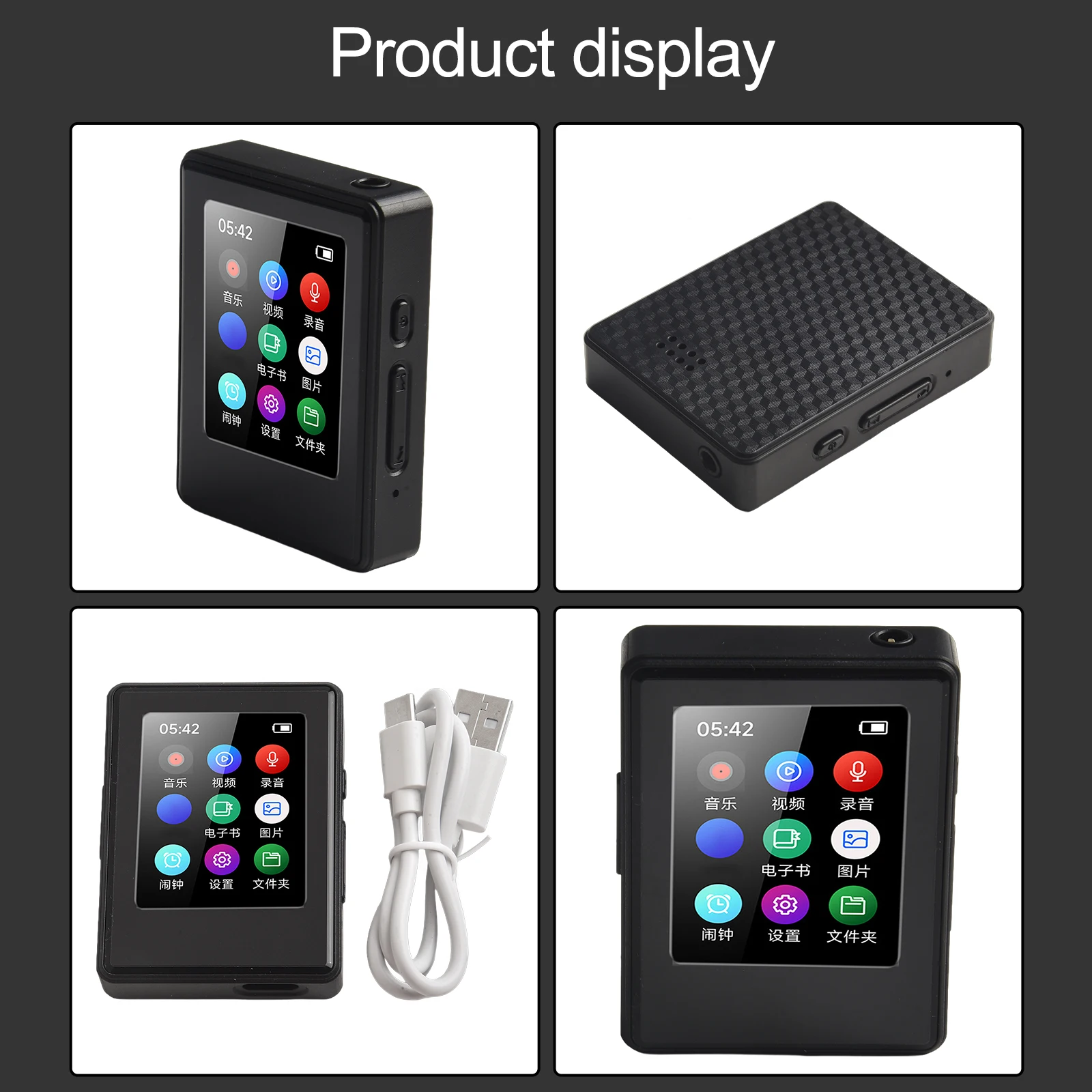 For Enabled Devices Stereo Speaker MP3 Portable MP3 Player For Daily Use Clear Display Compact Size Easy To Carry