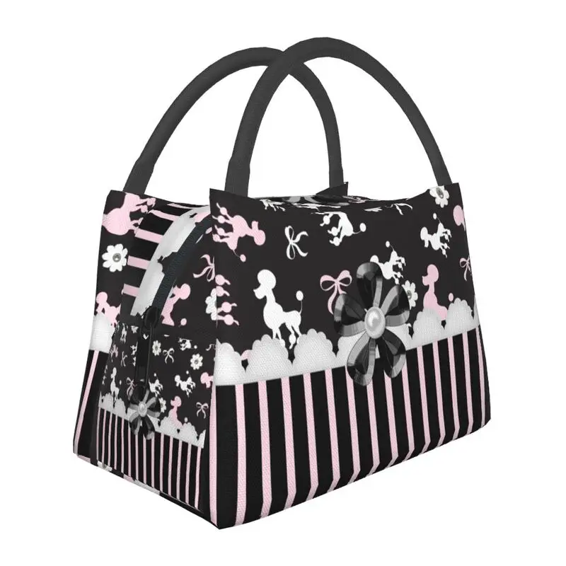 

Poodles Best In Show Insulated Lunch Bag for School Office Cartoon Poodle Dog Resuable Thermal Cooler Bento Box Women