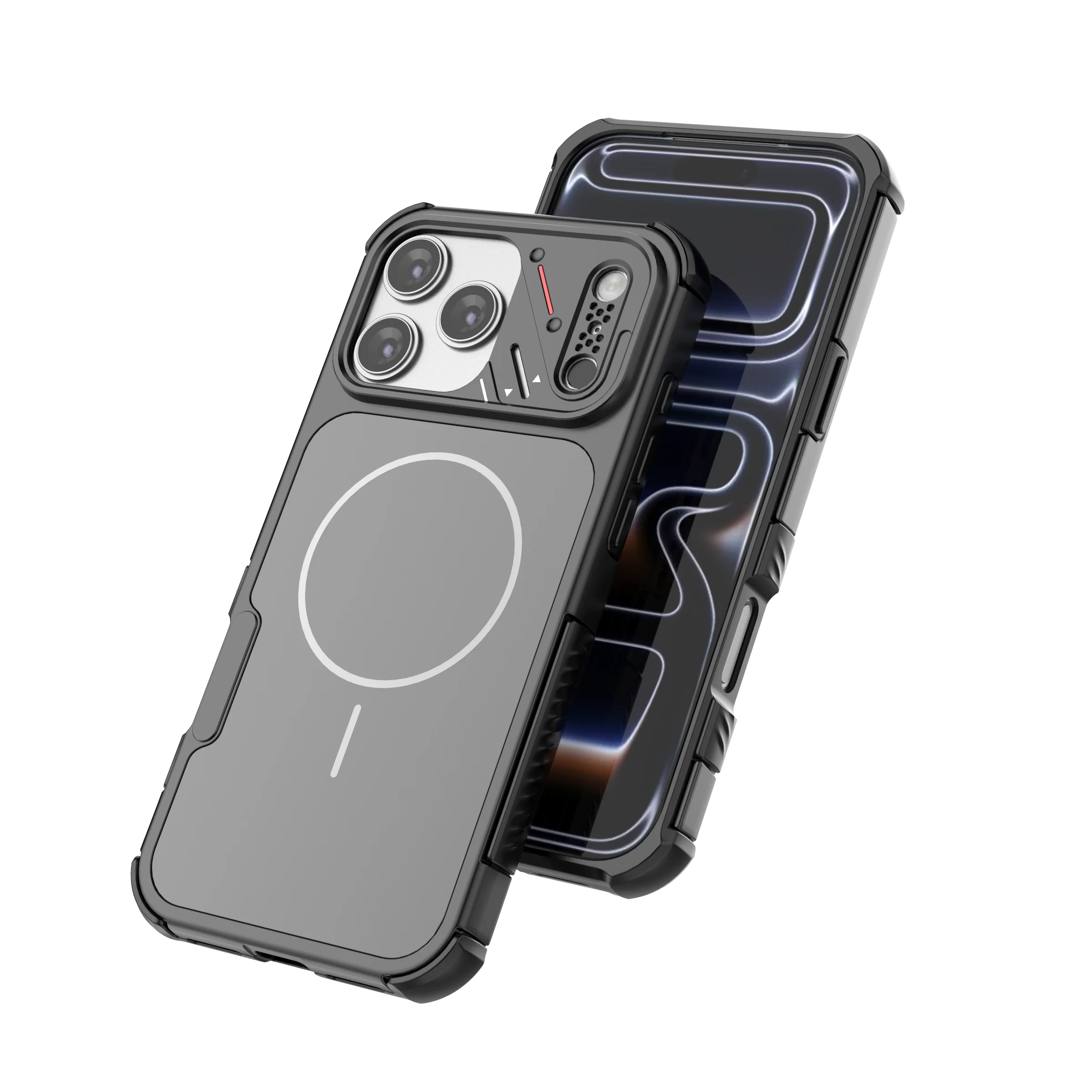 For Magsafe Charging Shockproof Case for Iphone 17 Pro Max 16 Pro Iphone16 Iphone17 Fall Protection Back Cover Funda Coque 2