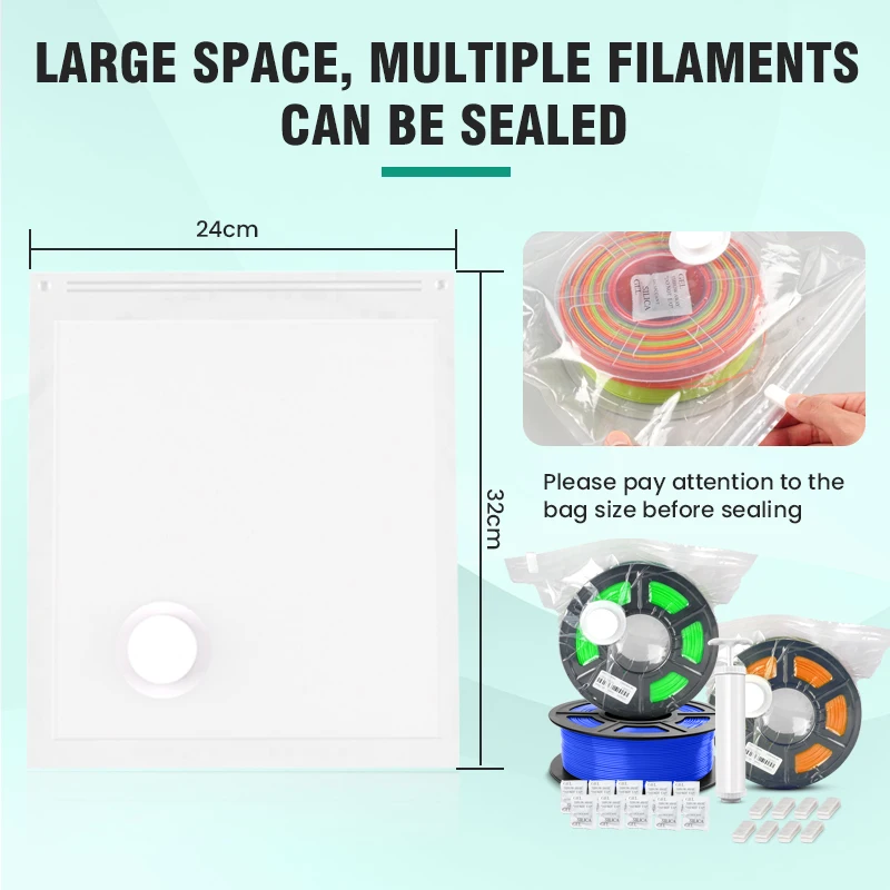 Sacs de stockage de filament d'imprimante 3D, emballage sous vide scellé  par filament enlevant le gaz 10pcs PE PP flexibilité pour l - Cdiscount  Informatique