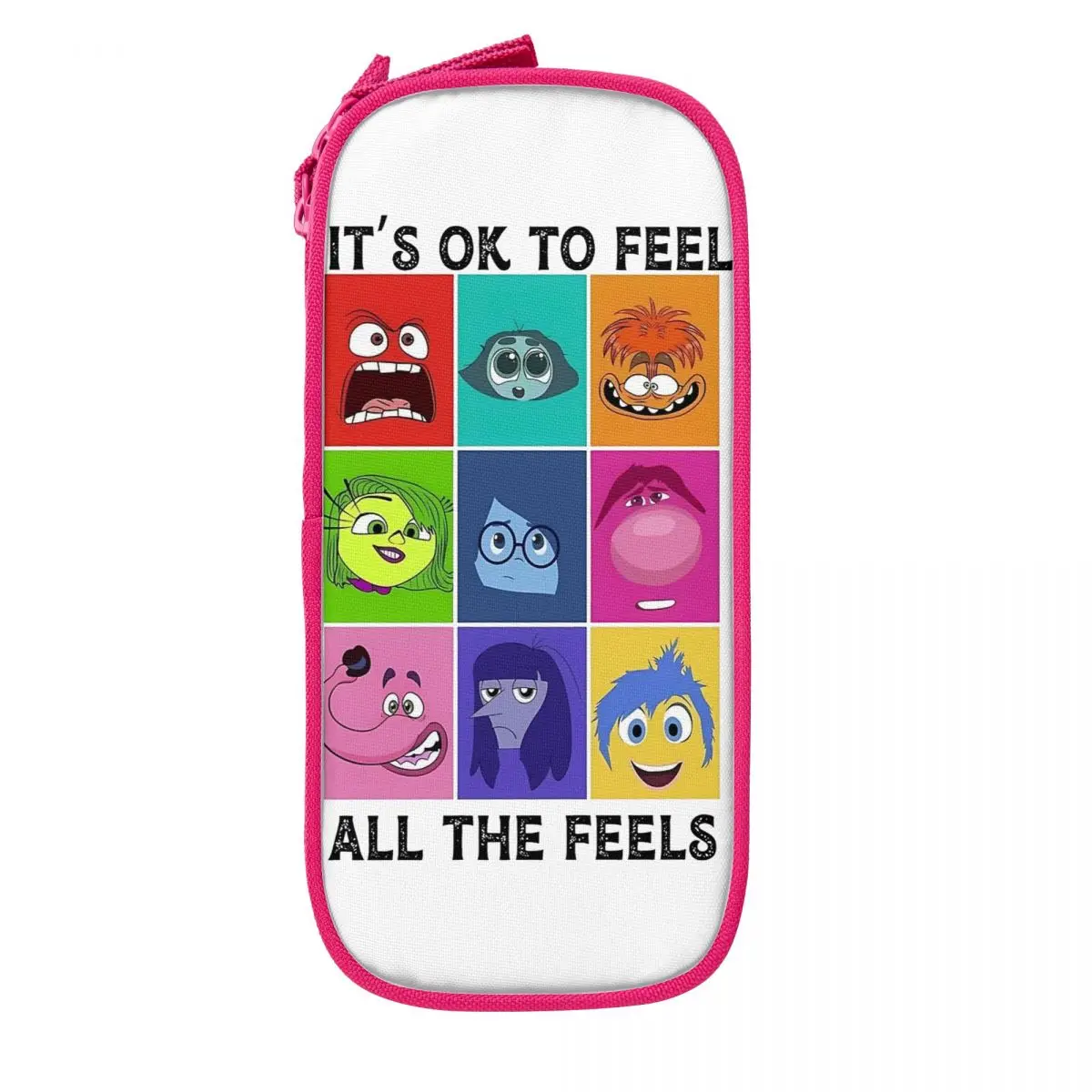 Estuche para lápices Inside Out 2 Feel All Your Emotions Merch Estuche para lápices de gran capacidad Estuche para lápices con dibujos animados y humor escolar Papelería Regalo increíble