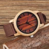 BOBO BIRD Relojes Watches for Men and Women Bamboo Watch Quartz Movement with Colorful Bracelet Free 4