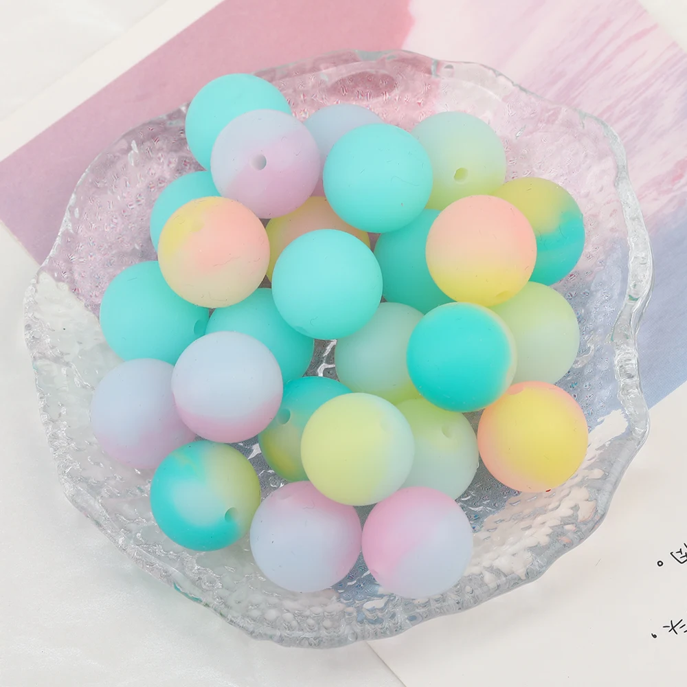 Cordial Design 100Pcs 15MM Choose/Silicone Material Beads/Baby Edible Beads/Chewable/Neon Colors/Jewelry Accessories - cordial