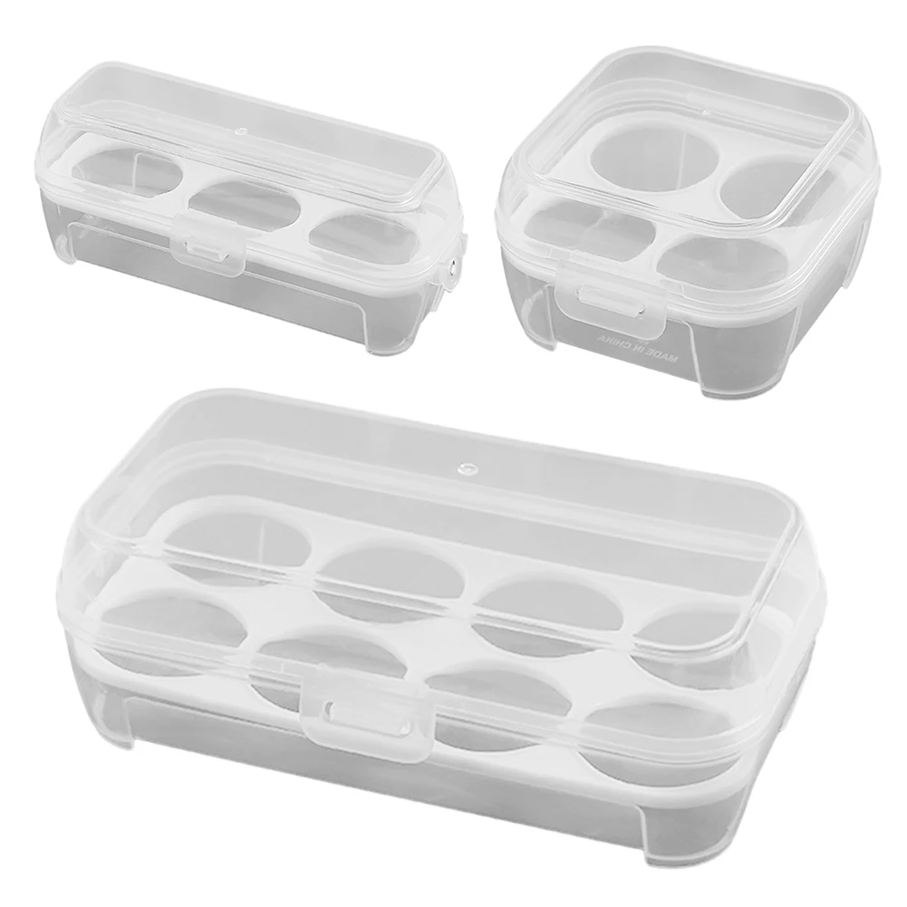 Egg Storage Box Egg Storage Container Kitchen Storage Box Food Storage Container 12 Grid Shockproof Egg Holder Portable Eggs Carrier For Refrigerator Camping Picnic Hiking Travel