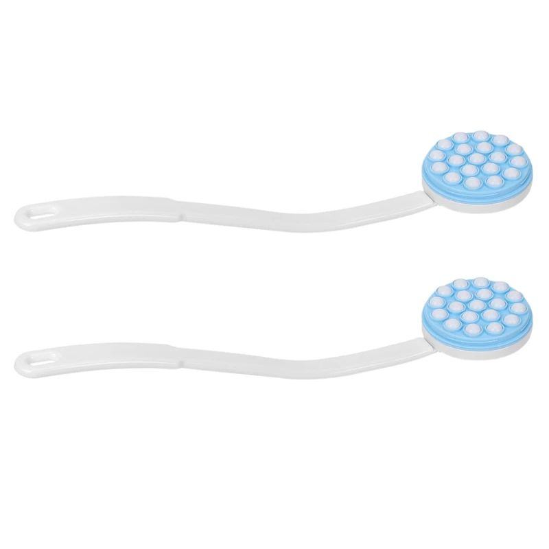 

HOT SALE 2X Long Handled Lotion Oil Cream Applicator Head Body Leg Back Brush Scrub Massager Shower Brush Bath Supplies Tools