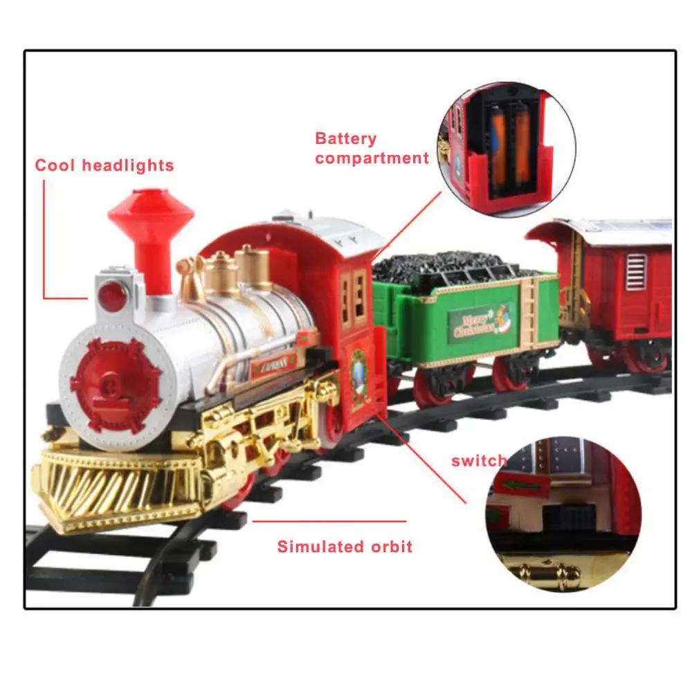 Remote Control Train Funny Train Set Toy Interesting 1 Set Christmas Toy Electric 41x28x6m