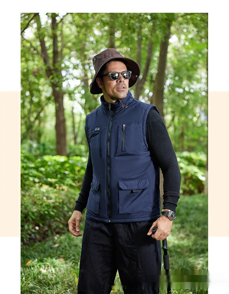 Winter neue elektrische Heizweste Outdoor-Heizweste Dual-Control Elf-Zonen-Herren-Freizeit-Elektroheizweste_voghion.com