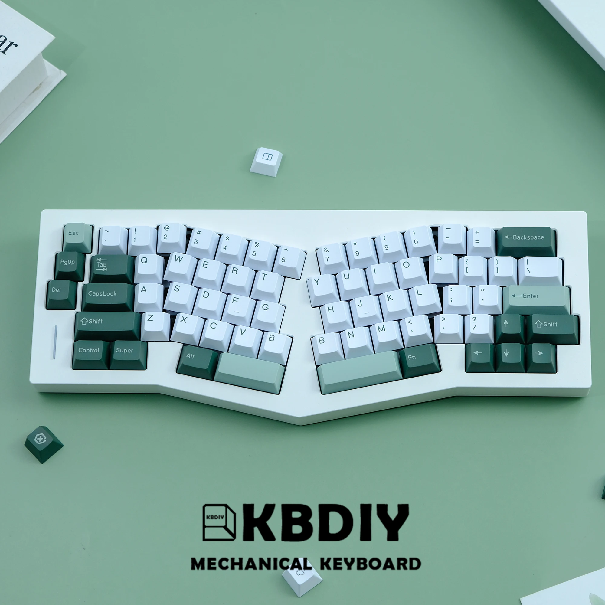 Cherry personalizado, PBT Keycap, Teclado mecânico, Interruptor MX, ISO verde, GMK
