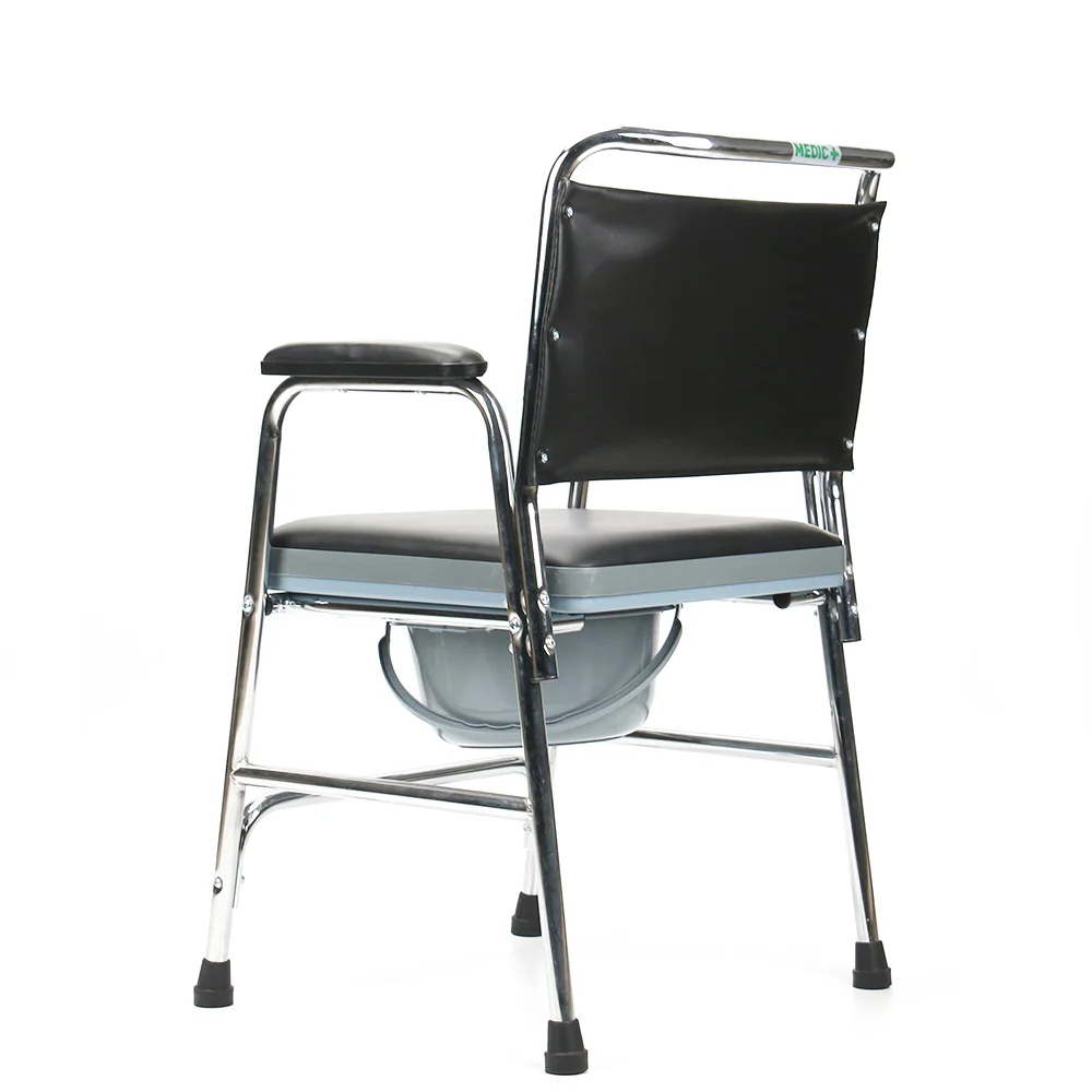 Full Cover Commode Seat Chair Elderly Inconvenient People Auxiliary Aluminum Toilet Chair 5