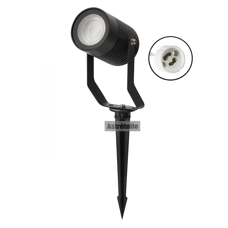 Lawn Lamp Garden Lighting GU10 Garden Lawn Lamp Landscape Spike Light Housing Waterproof Pathway Spot Light Bulb Fitting