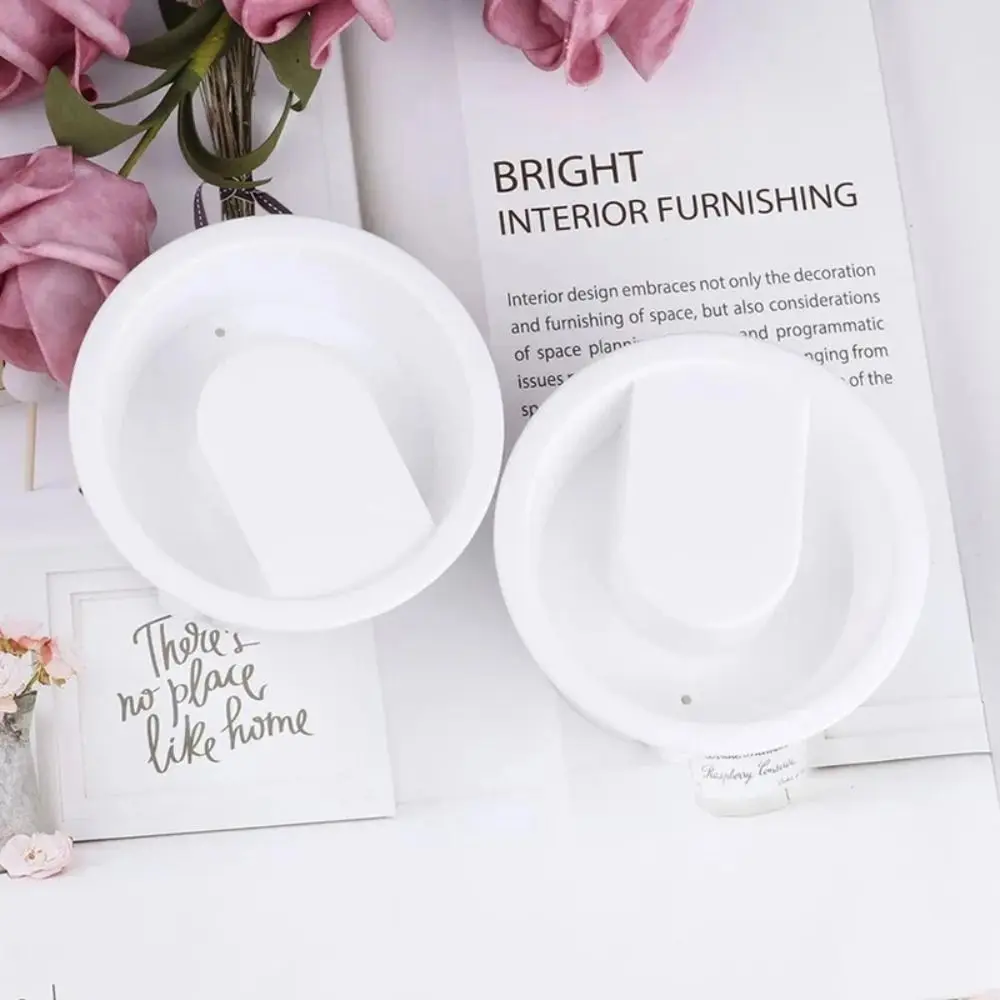 Description Picture 6 of itemWhite Plastic Cup Lids Covers Durable 7.6CM Lids Covers Anti Dust Non Splash Glass Water Carafe Bottle Plugs Leak Proof Caps