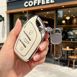 Premium TPU Car Key Case Cover - Elegant and Durable Protection (White Set 2)