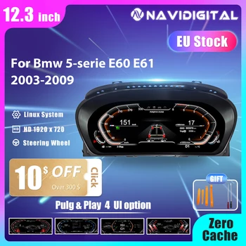 12.3 ''Digitale Dashboard For BMW 5 Series E60 E61 E63 E64 Ccc Cic Auto Lcd Paneel Snelheidsmeter Virtuele Cockpit Voor 1