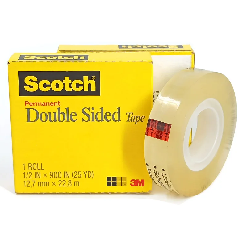 3M Scotch double sided tape 665， transparent double faced adhesive，  12.7mm*22.8m/roll - AliExpress
